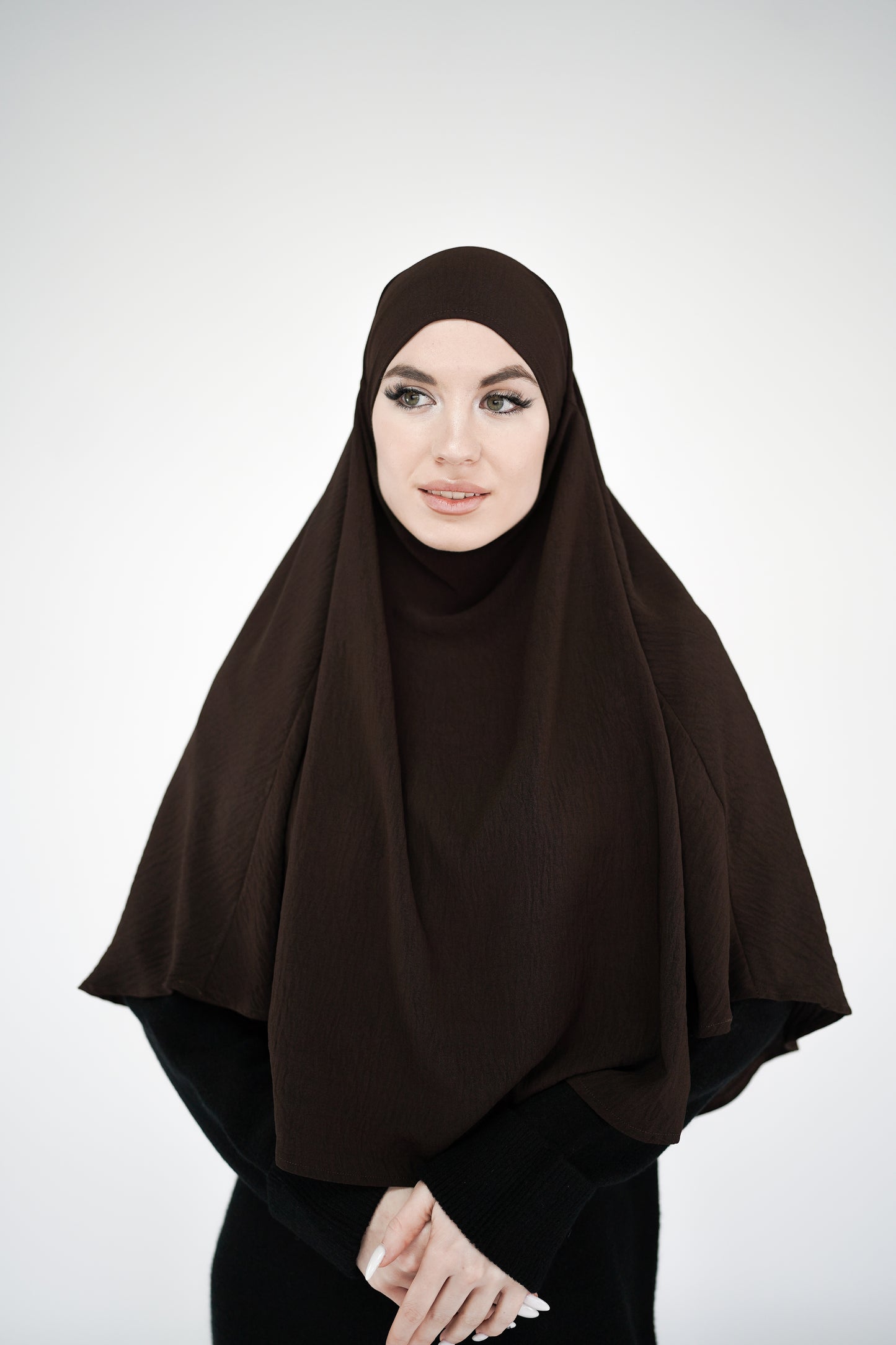 1-lagiger Khimar rund braun