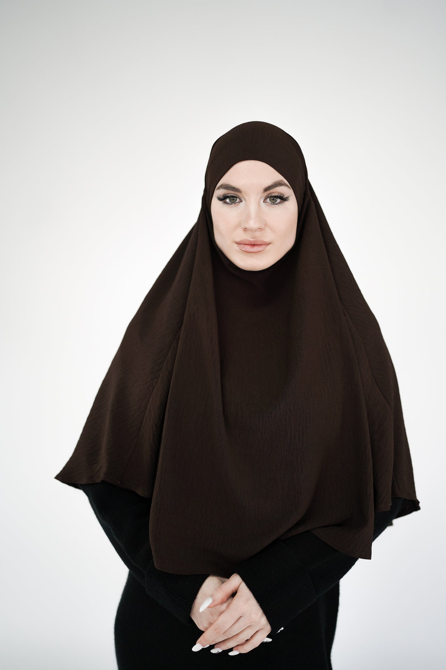 1-lagiger Khimar rund braun