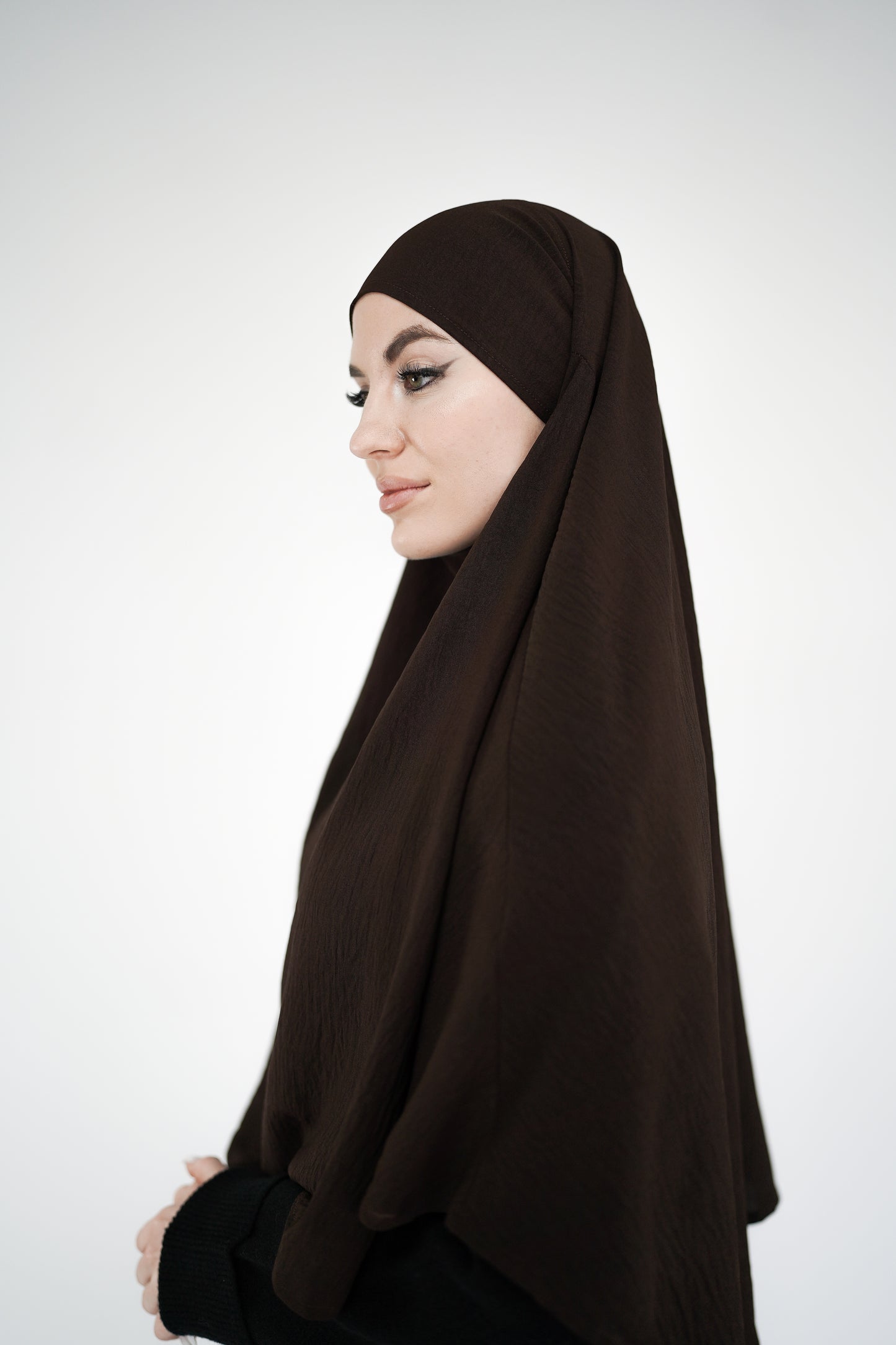 1-lagiger Khimar rund braun