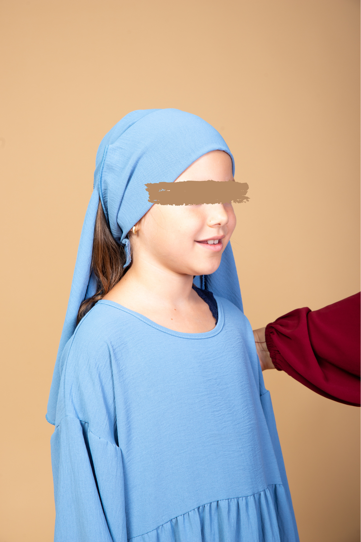 Kinder Khimar Abaya set hellblau
