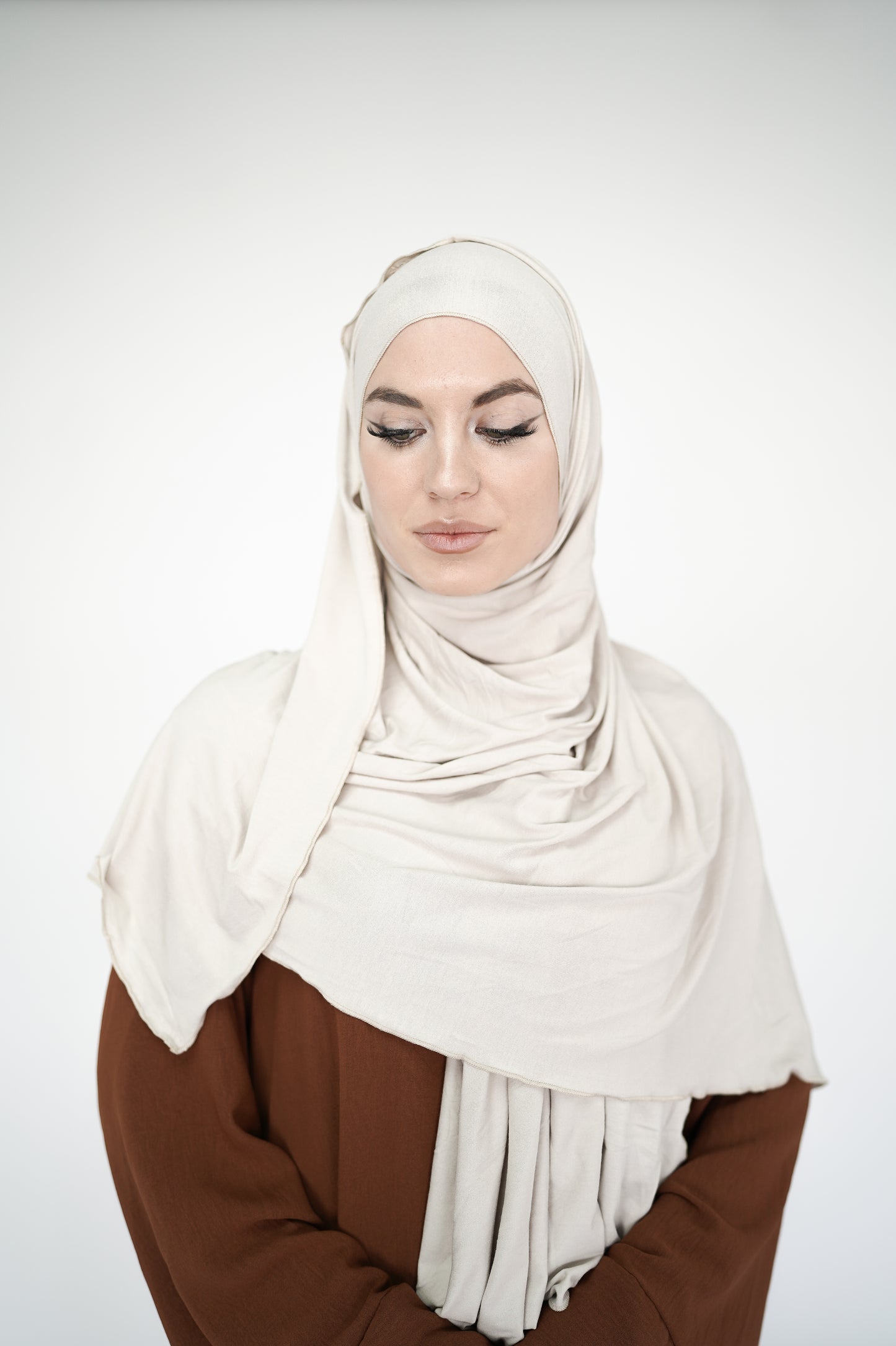 Soft Jersey Schal Beige