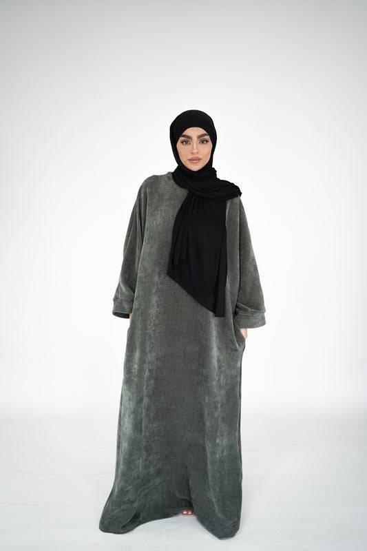 Oversized Winter Abaya khaki
