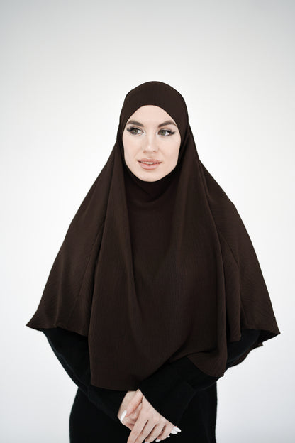 1-lagiger Khimar rund braun