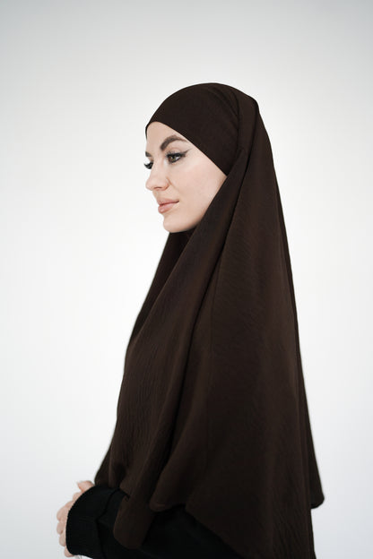 1-lagiger Khimar rund braun