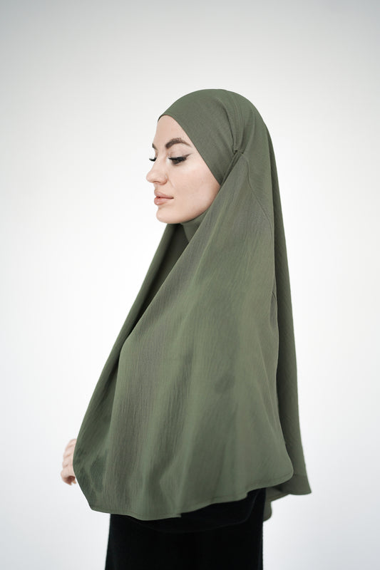 1-lagiger Khimar rund khaki