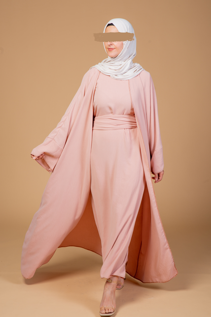 3-teiliges Kimono Set rose