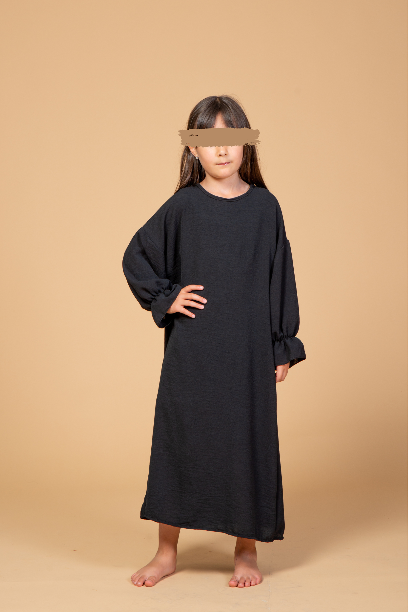 Kinder Abaya schwarz