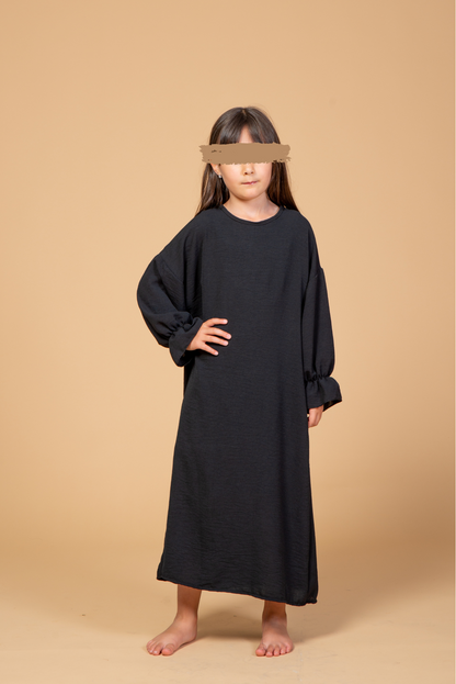 Kinder Abaya schwarz