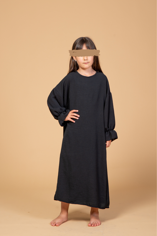 Kinder Abaya schwarz