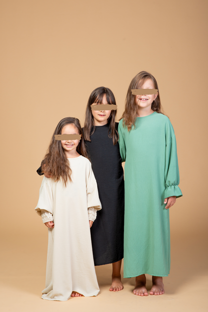 Kinder Abaya schwarz